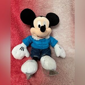 Disney Store Mickey Mouse 2011 Winter Ice Skating 18 Inch Plush Jacket Skates